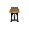 Outdoor Bench Set of 2 | Slatted Top | H-Stretcher Brown & Black | 63"