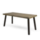 Kristi Outdoor Dining Table | Rectangular Wood Top | Gray Iron Legs | 69"