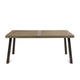 Kristi Outdoor Dining Table | Rectangular Wood Top | Gray Iron Legs | 69"