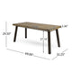 Kristi Outdoor Dining Table | Rectangular Wood Top | Gray Iron Legs | 69"