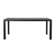 Outdoor Dining Table | Slatted Rectangular Top | Black Aluminum 70"
