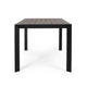 Outdoor Dining Table | Slatted Rectangular Top | Black Aluminum 70"
