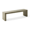 Dining Bench | Rectangular Seat Panel Legs | Gray & Taupe Wood | 63"