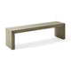 Dining Bench | Rectangular Seat Panel Legs | Gray & Taupe Wood | 63"