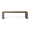 Dining Bench | Rectangular Seat Panel Legs | Gray & Taupe Wood | 63"