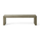 Dining Bench | Rectangular Seat Panel Legs | Gray & Taupe Wood | 63"