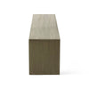 Dining Bench | Rectangular Seat Panel Legs | Gray & Taupe Wood | 63"