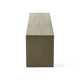 Dining Bench | Rectangular Seat Panel Legs | Gray & Taupe Wood | 63"