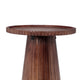Kora Side End Table | 16" Round Top | Ribbed Cone Pedestal | Brown