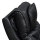 Jasi Power Reclining Chair | LED | Storage | USB Ports | Black Leather Aire