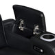 Jasi Power Reclining Chair | LED | Storage | USB Ports | Black Leather Aire
