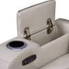 Jasi Power Reclining Chair | LED | Storage | USB Ports | Gray Leather Aire