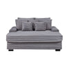 Mony Oversized Sofa Chaise Lounge Chair | USB, Cupholders | Gray Corduroy