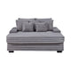 Mony Oversized Sofa Chaise Lounge Chair | USB, Cupholders | Gray Corduroy
