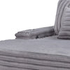 Mony Oversized Sofa Chaise Lounge Chair | USB, Cupholders | Gray Corduroy