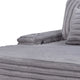 Mony Oversized Sofa Chaise Lounge Chair | USB, Cupholders | Gray Corduroy
