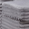 Mony Oversized Sofa Chaise Lounge Chair | USB, Cupholders | Gray Corduroy
