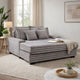 Mony Oversized Sofa Chaise Lounge Chair | USB, Cupholders | Gray Corduroy