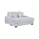 Mony Oversized Sofa Chaise Lounge Chair | USB, Cupholders | Gray Corduroy