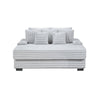 Mony Oversized Sofa Chaise Lounge Chair | USB, Cupholders | Gray Corduroy