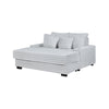 Mony Oversized Sofa Chaise Lounge Chair | USB, Cupholders | Gray Corduroy