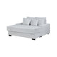 Mony Oversized Sofa Chaise Lounge Chair | USB, Cupholders | Gray Corduroy