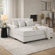 Mony Oversized Sofa Chaise Lounge Chair | USB, Cupholders | Gray Corduroy
