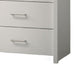 Kele Tall Dresser Chest | 4 Drawers Silver Handles | White Faux Laminate