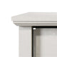 Lara 4 Drawer Tall Dresser Chest | Black Handles | White Faux Laminate