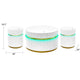 Tavi 3pc Coffee Table Set with 2 End Tables | Round Glass Top & LED | White