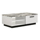 Sda Coffee Table | 47" Faux Marble Top | Drawer & 2 Shelves | White