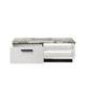 Sda Coffee Table | 47" Faux Marble Top | Drawer & 2 Shelves | White