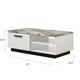 Sda Coffee Table | 47" Faux Marble Top | Drawer & 2 Shelves | White