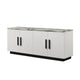 Sda Sideboard Buffet Console | 4 Doors with Adjustable Shelf | White 63"