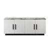 Sda Sideboard Buffet Console | 4 Doors with Adjustable Shelf | White 63"