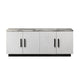 Sda Sideboard Buffet Console | 4 Doors with Adjustable Shelf | White 63"