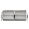 Sda Sideboard Buffet Console | 4 Doors with Adjustable Shelf | White 63"