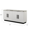 Sda Sideboard Buffet Console | 4 Doors with Adjustable Shelf | White 63"