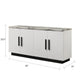 Sda Sideboard Buffet Console | 4 Doors with Adjustable Shelf | White 63"