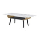 Nue Coffee Table | 47" 3D Printed Glass Marble | Curved Shelf | White