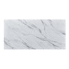 Nue Coffee Table | 47" 3D Printed Glass Marble | Curved Shelf | White