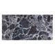 Nue Coffee Table | 47" 3D Printed Glass Marble | Curved Shelf | Black