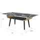Nue Coffee Table | 47" 3D Printed Glass Marble | Curved Shelf | Black