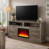 Rera TV Stand Media Cabinet Electric Fireplace Heater | 70" Walnut Gray