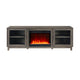 Sumi TV Stand Cabinet | Electric Fireplace Heater | Glass Doors | 70" Gray