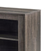 Sumi TV Stand Cabinet | Electric Fireplace Heater | Glass Doors | 70" Gray