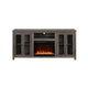 Tony Electric Fireplace TV Stand | Heater | Glass Doors | 70" Walnut Gray