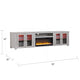 Tony Electric Fireplace TV Stand Cabinet with Heater | 70" Walnut White