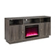 Ambi Electric Fireplace TV Stand Cabinet | Heater | 2 Door | 70" Wood Gray