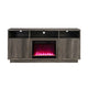 Ambi Electric Fireplace TV Stand Cabinet | Heater | 2 Door | 70" Wood Gray